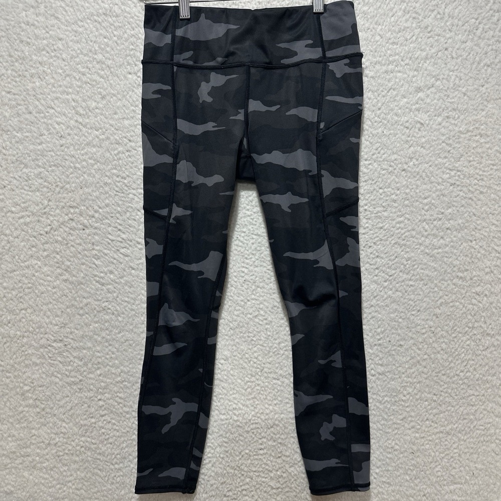 Athleta Ultimate Stash Pocket Women's Size S Black Camo‎ Leggings Tight